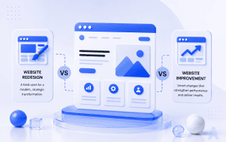 Decision between improving an existing business website and completing a full website redesign